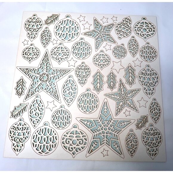Mintay Chippies Chipboard Decor Elements Ornaments Set  MT-CHIP2-D35 Christmas - Picture 1 of 4